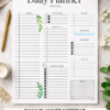 daily planner organizer pad productivity journal for work & home undated schedule book with habit tracker, water intake & notes floral design to do list