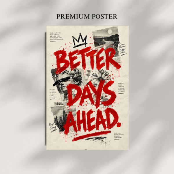 Better Days Ahead  | Motivational Poster